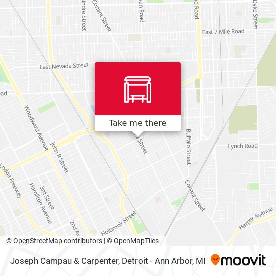 Mapa de Joseph Campau & Carpenter