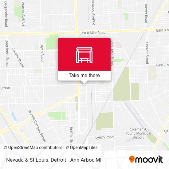 Nevada & St Louis map