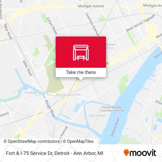 Fort & I-75 Service Dr map