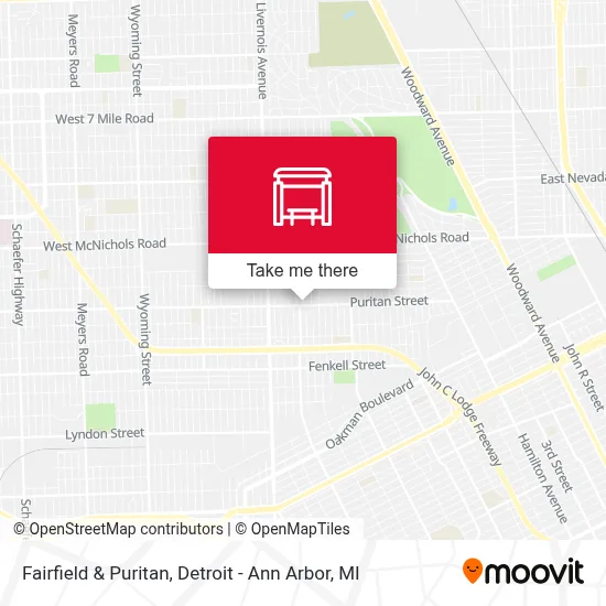 Fairfield & Puritan map