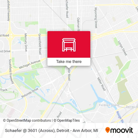 Schaefer @ 3601 (Across) map