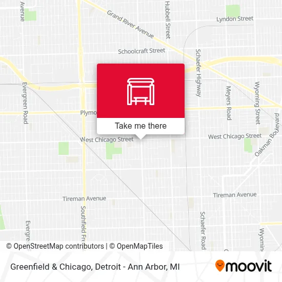 Greenfield & Chicago map