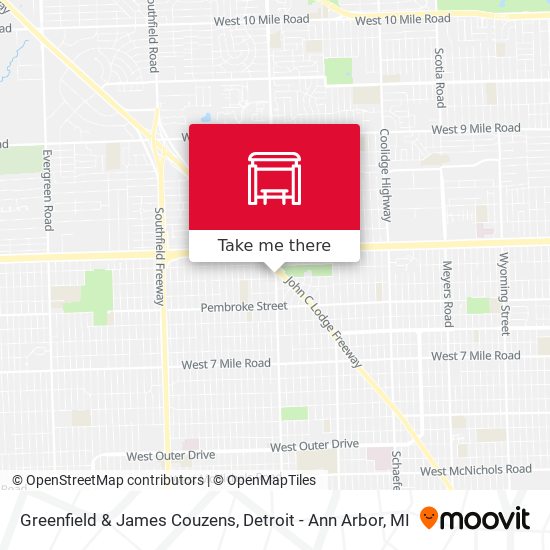 Greenfield & James Couzens map