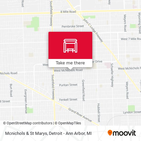Mapa de Mcnichols & St Marys