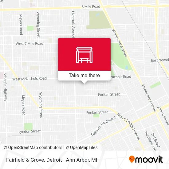 Fairfield & Grove map