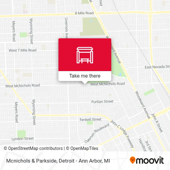 Mcnichols & Parkside map