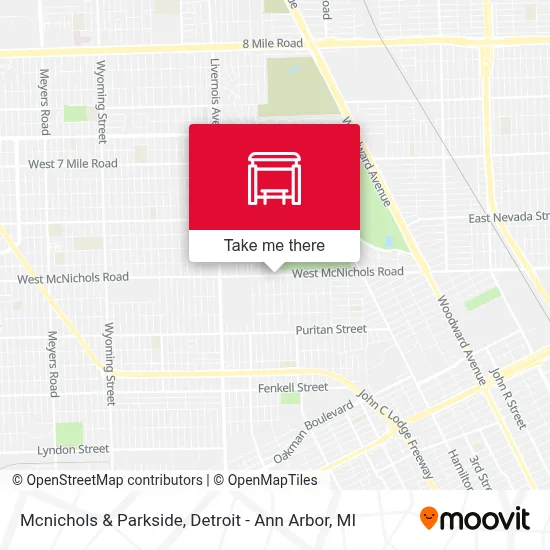 Mcnichols & Parkside map