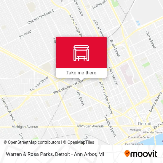 Warren & Rosa Parks map