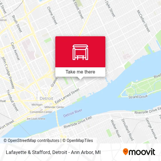 Lafayette & Stafford map
