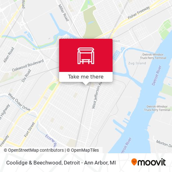 Coolidge & Beechwood map
