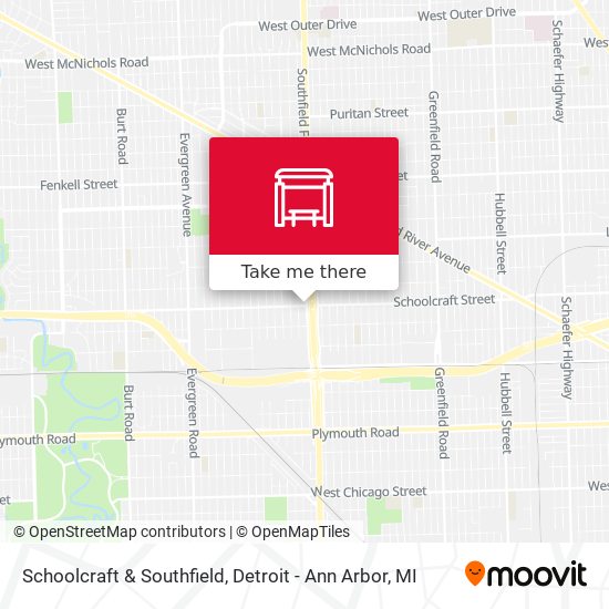 Schoolcraft & Southfield map