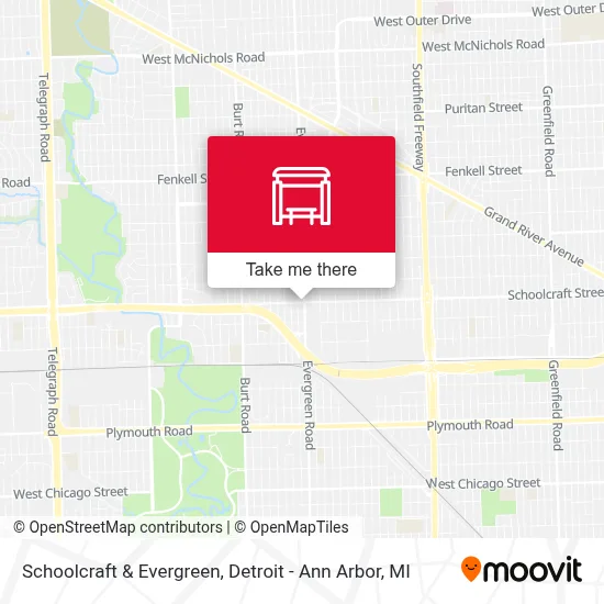 Schoolcraft & Evergreen map