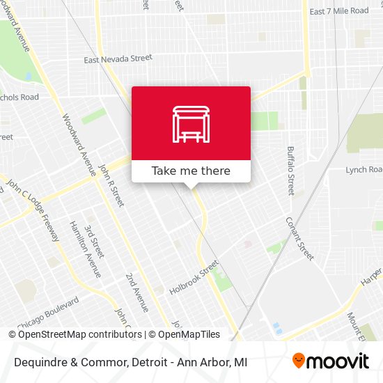 Mapa de Dequindre & Commor