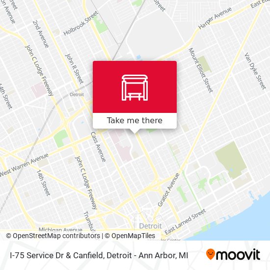 I-75 Service Dr & Canfield map