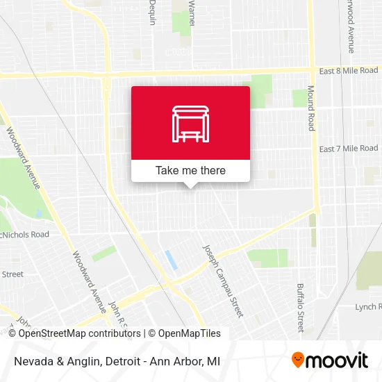Nevada & Anglin map