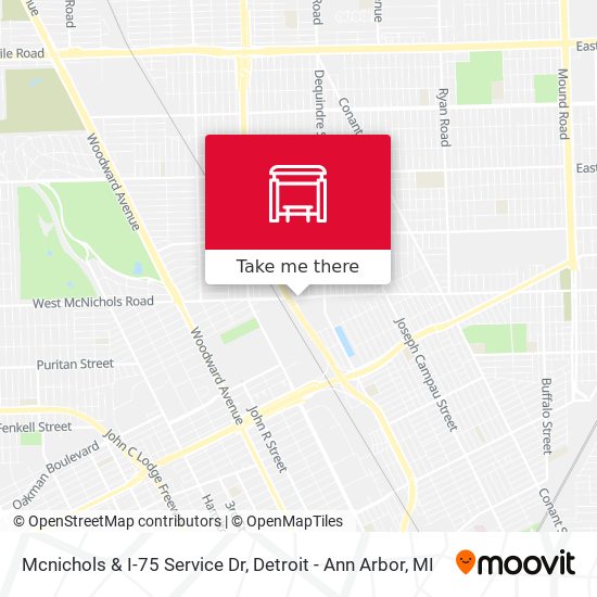 Mcnichols & I-75 Service Dr map