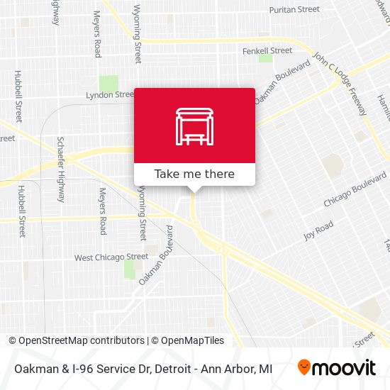 Oakman & I-96 Service Dr map
