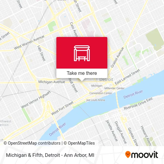 Michigan & Fifth map