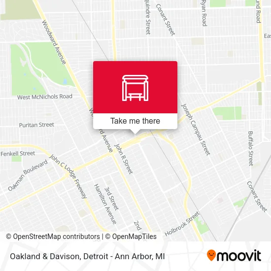 Oakland & Davison map