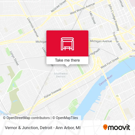 Vernor & Junction map