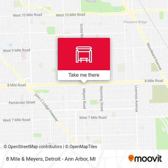 8 Mile & Meyers map