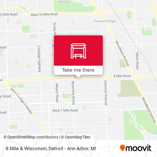 8 Mile & Wisconsin map