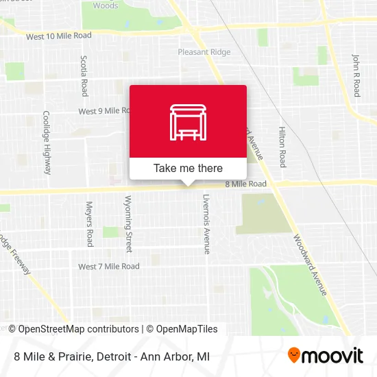 8 Mile & Prairie map