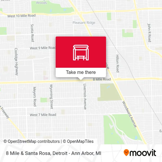 8 Mile & Santa Rosa map