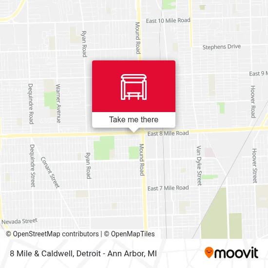 8 Mile & Caldwell map