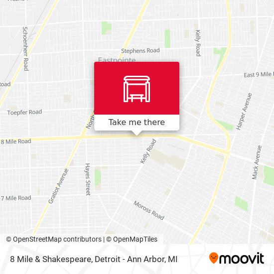 8 Mile & Shakespeare map