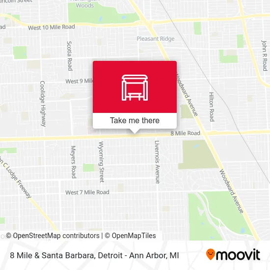 8 Mile & Santa Barbara map