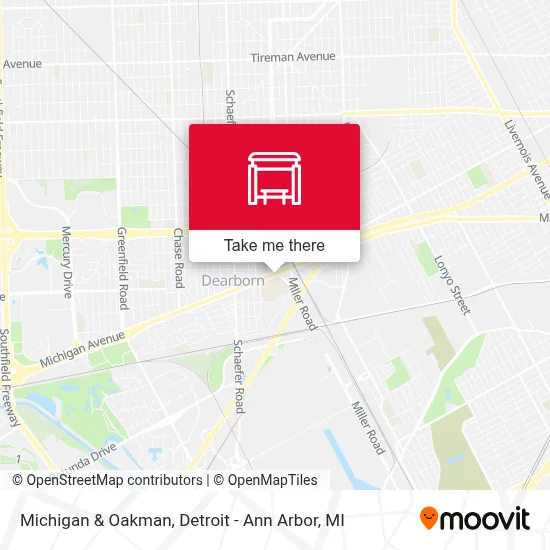 Michigan & Oakman map