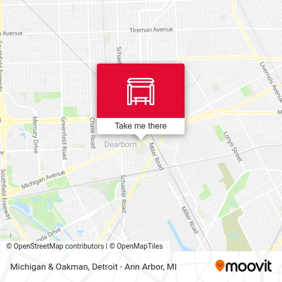 Michigan & Oakman map