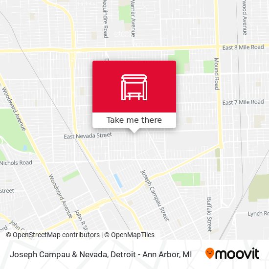 Joseph Campau & Nevada map