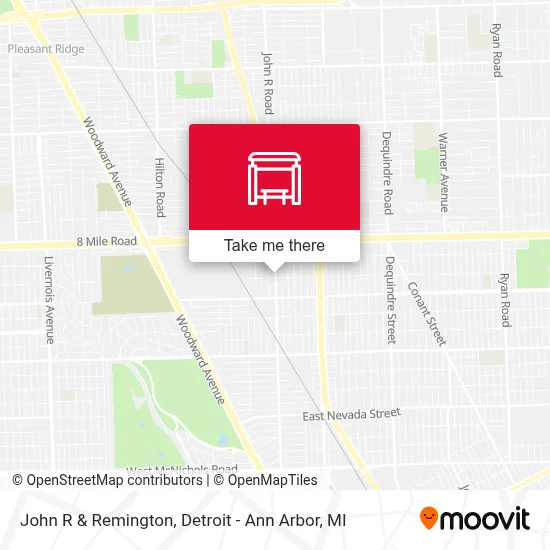 John R & Remington map