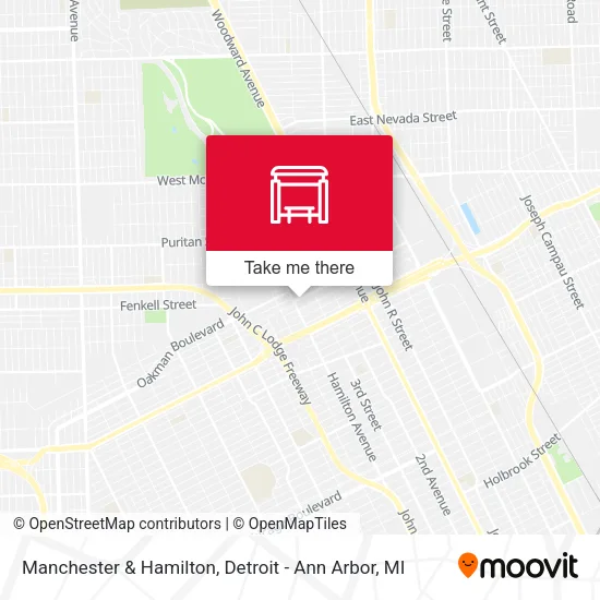 Manchester & Hamilton map