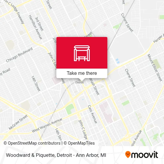 Woodward & Piquette map