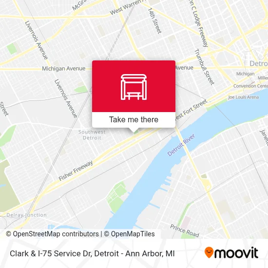 Clark & I-75 Service Dr map