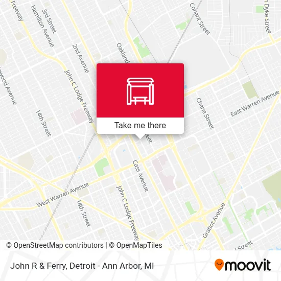 John R & Ferry map