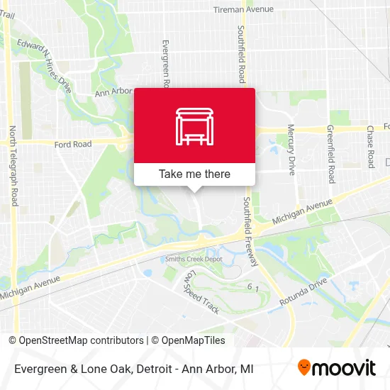 Evergreen & Lone Oak map