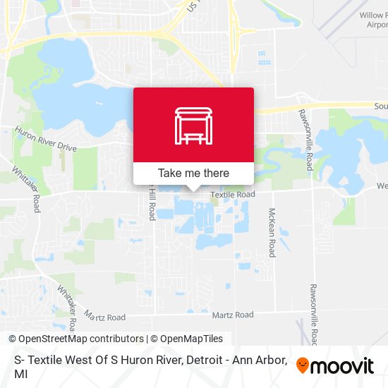 S- Textile West Of S Huron River map