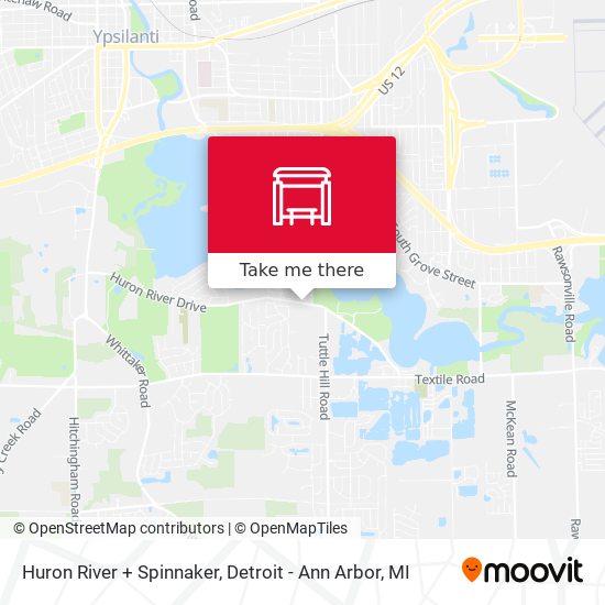 Huron River + Spinnaker map