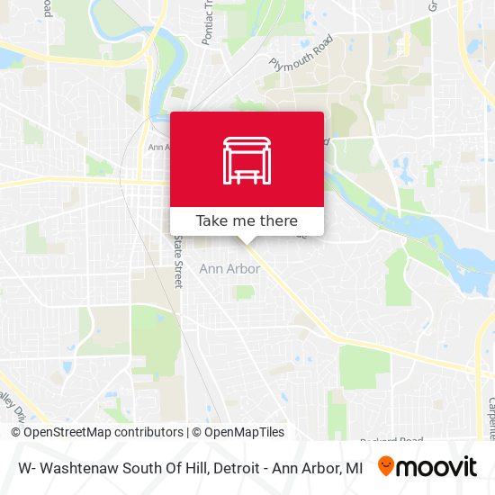 W- Washtenaw South Of Hill map