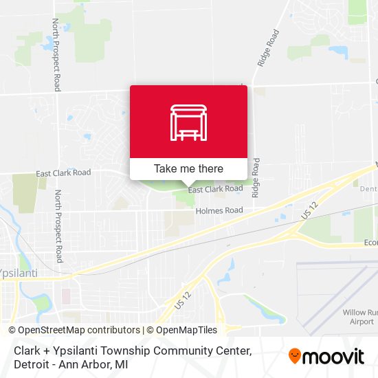 Mapa de Clark + Ypsilanti Township Community Center