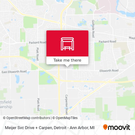 Mapa de Meijer Svc Drive + Carpen