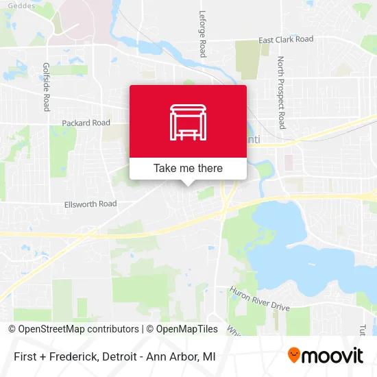 First + Frederick map