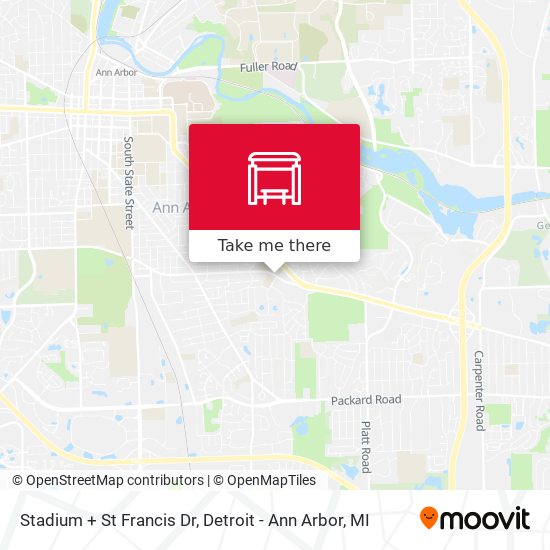 Stadium + St  Francis Dr map