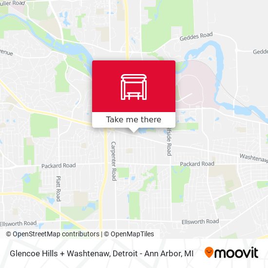 Glencoe Hills + Washtenaw map