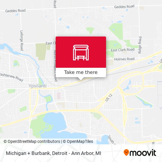 Mapa de Michigan + Burbank
