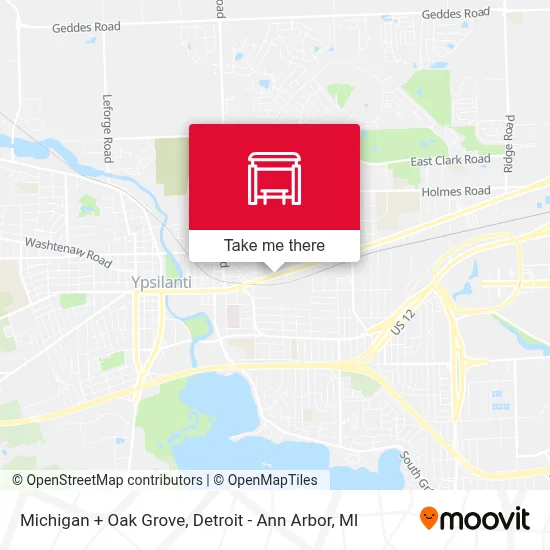Michigan + Oak Grove map